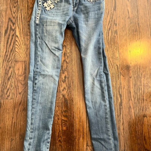 LA IDOL RHINESTONE JEANS SIZE 0 - Picture 3 of 7